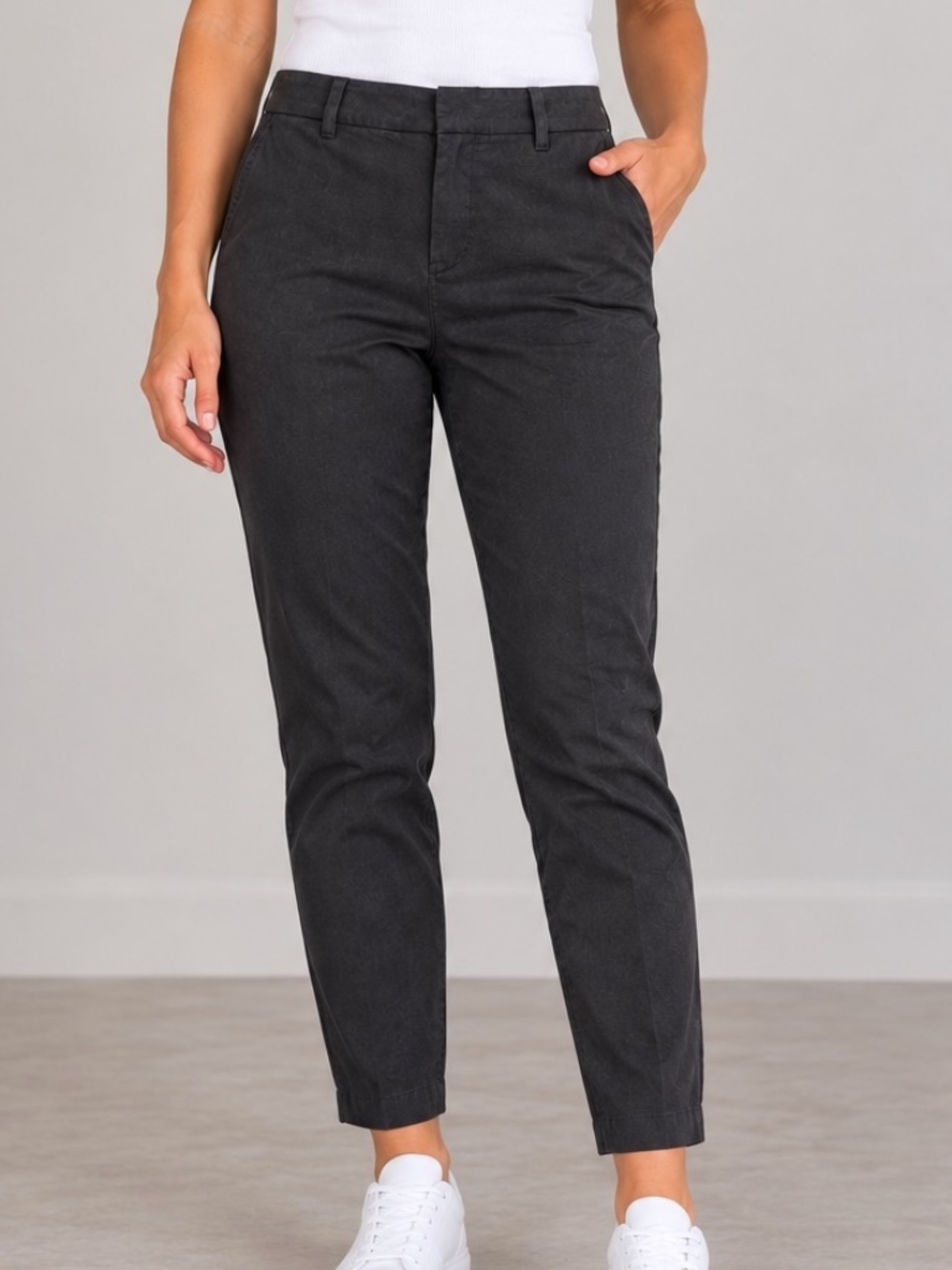 Old Navy Pixir Ankle Pants Womens Size 6 Dark Charcoal High Rise Slim Stretch